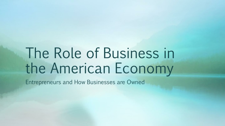 the role of business in the american economy
