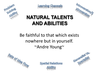 NATURAL TALENTS AND ABILITIES