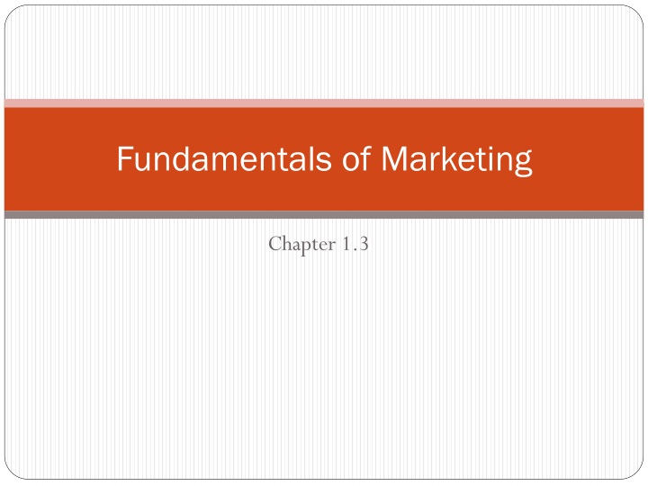 fundamentals of marketing