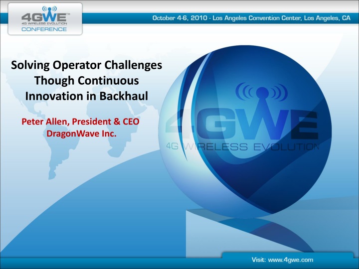 solving operator challenges though continuous innovation in backhaul