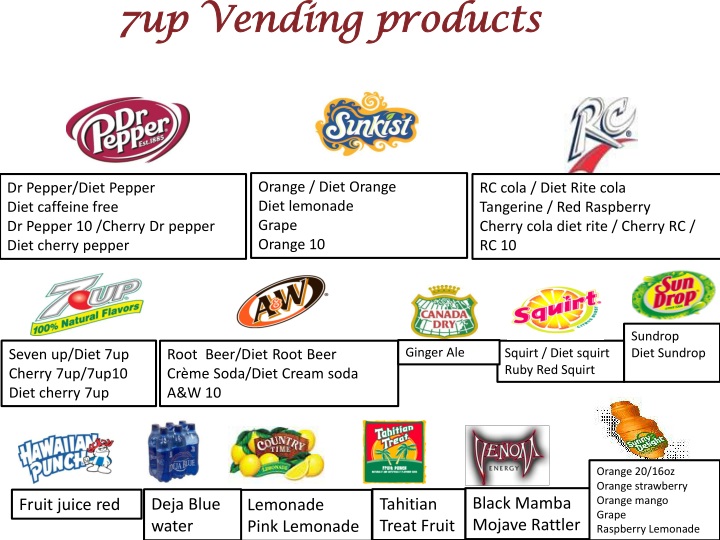 7up vending products