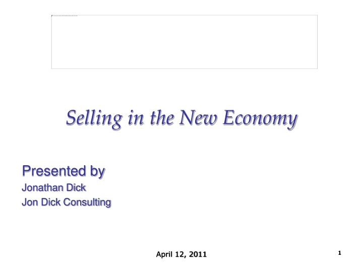 selling in the new economy presented by jonathan