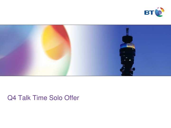 q4 talk time solo offer