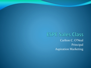ESPE Sales Class