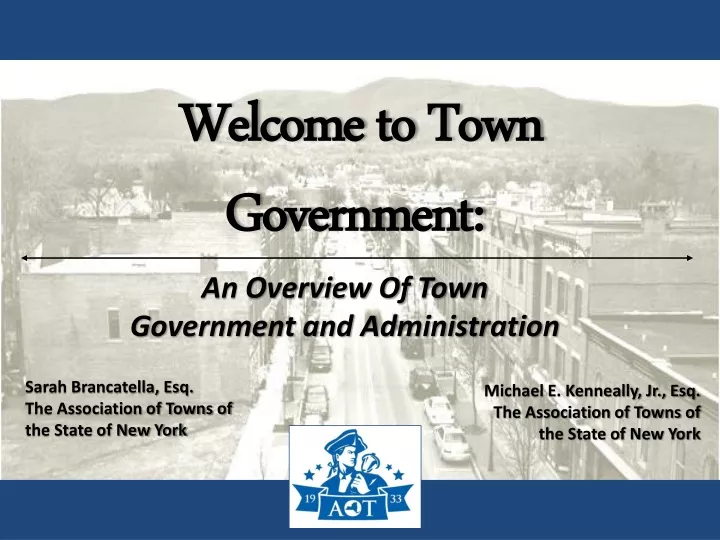 welcome to town government