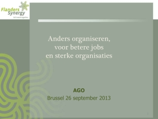 Anders organiseren, voor betere jobs en sterke organisaties