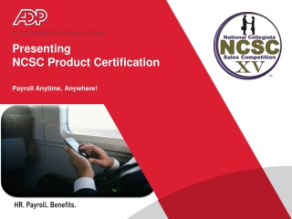 Presenting NCSC Product Certification