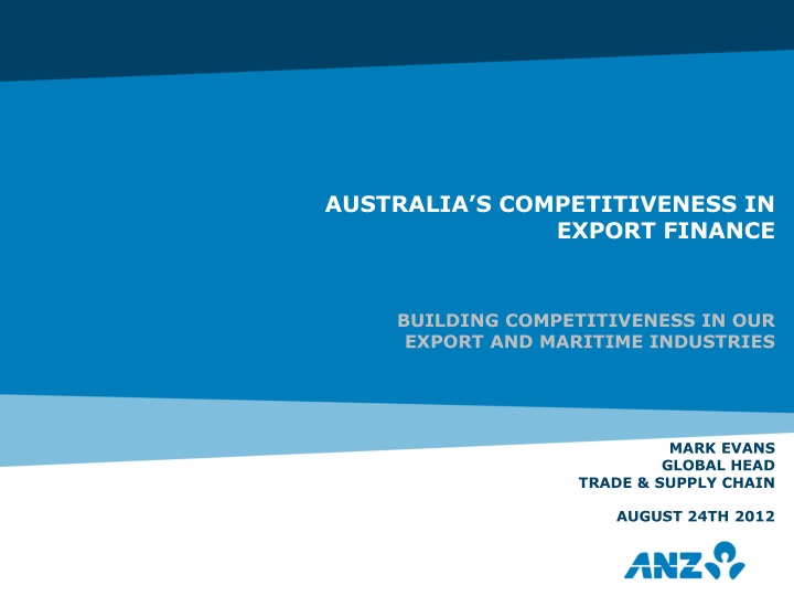 australia s competitiveness in export finance