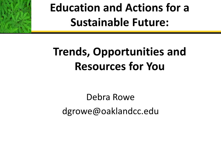 education and actions for a sustainable future trends opportunities and resources for you