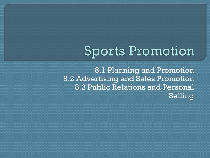 sports promotion