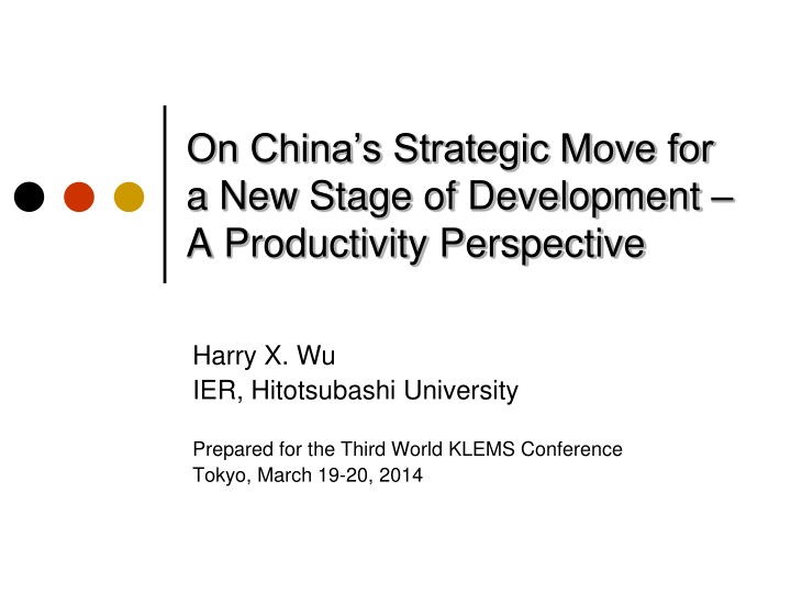 on china s strategic move for a new stage of development a productivity perspective