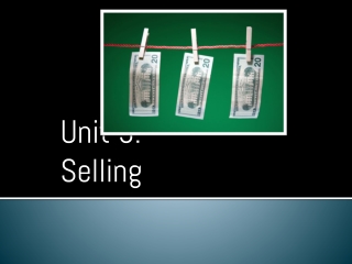 Unit 5: Selling