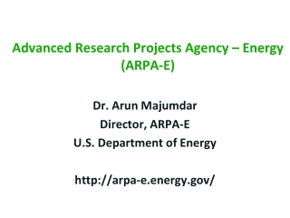 Advanced Research Projects Agency – Energy (ARPA-E)