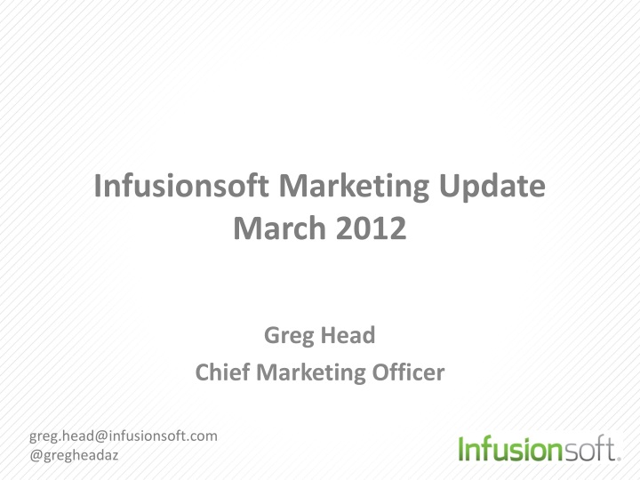infusionsoft marketing update march 2012