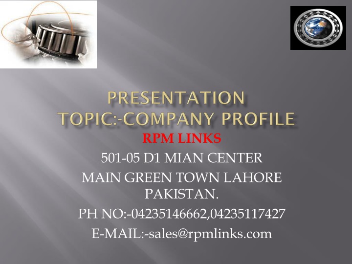 presentation topic company profile