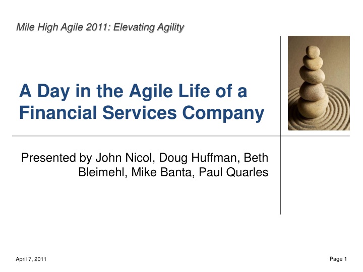 a day in the agile life of a financial services company