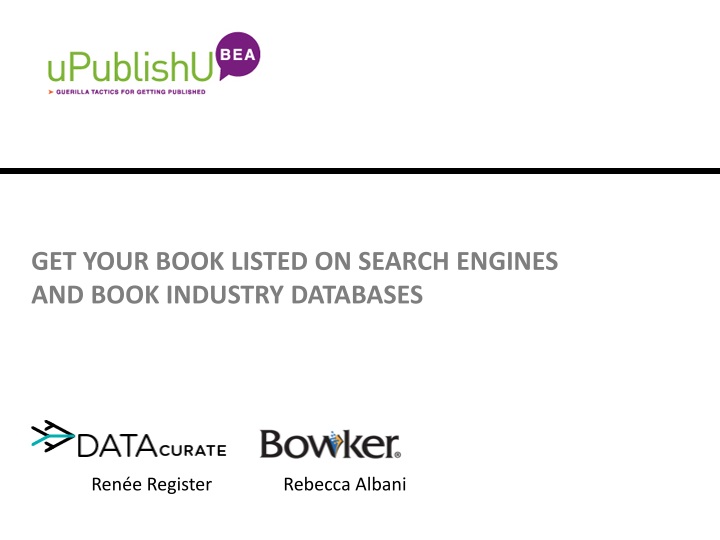 get your book listed on search engines and book industry databases