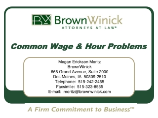 Common Wage &amp; Hour Problems