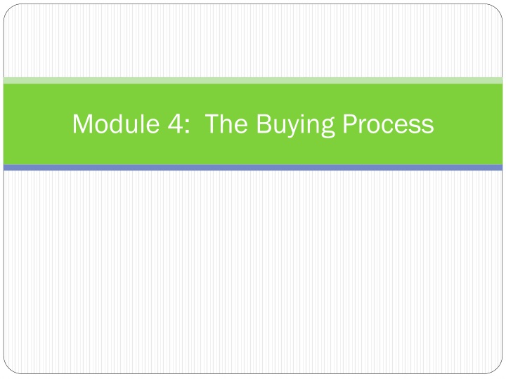 module 4 the buying process
