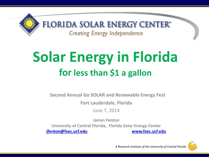 solar energy in florida for less than 1 a gallon