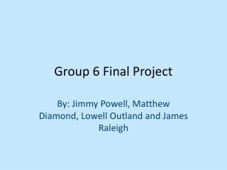 Group 6 Final Project