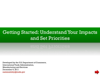 Getting Started: Understand Your Impacts and Set Priorities