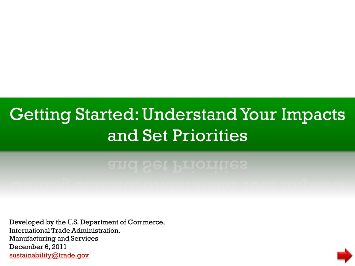 getting started understand your impacts and set priorities