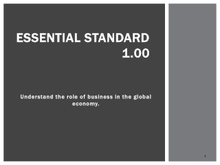 Essential Standard 1.00