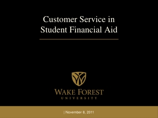 Customer Service in Student Financial Aid