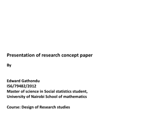 Presentation of research concept paper