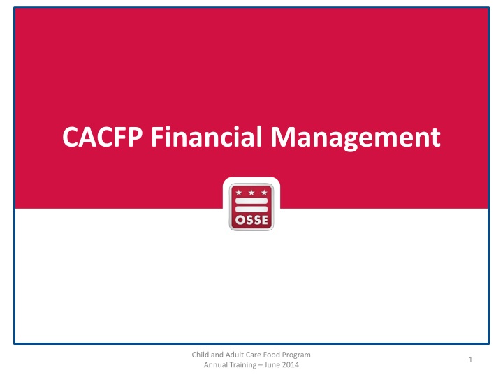 cacfp financial management