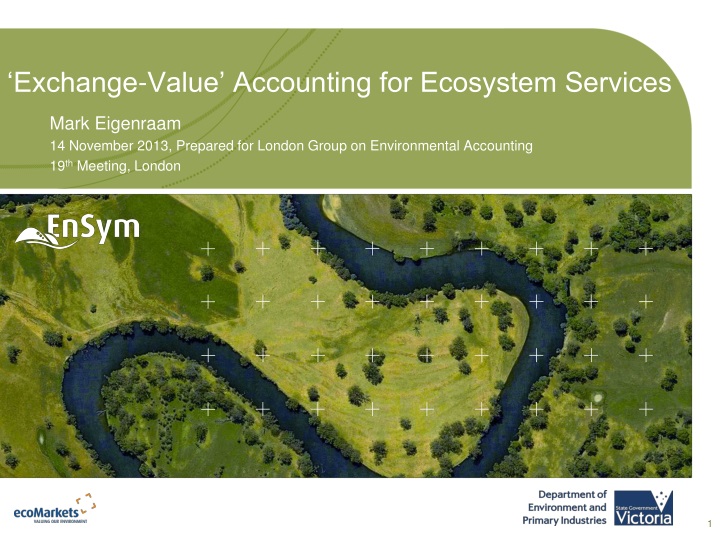 exchange value accounting for ecosystem services