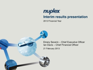 Interim results presentation