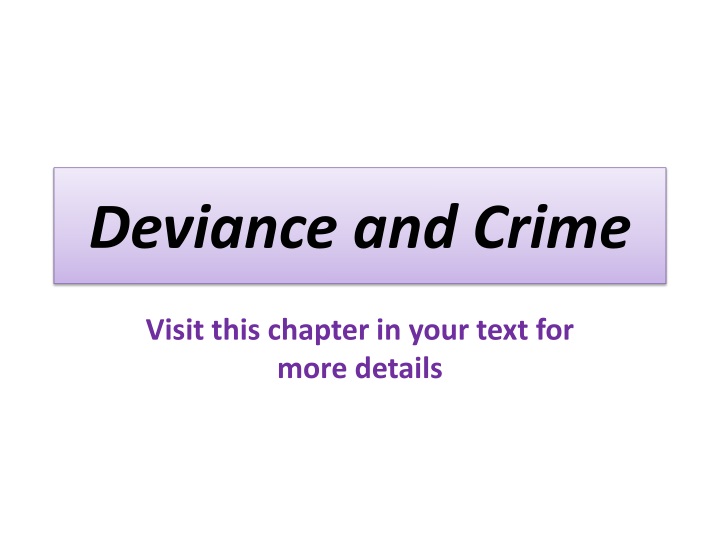 deviance and crime