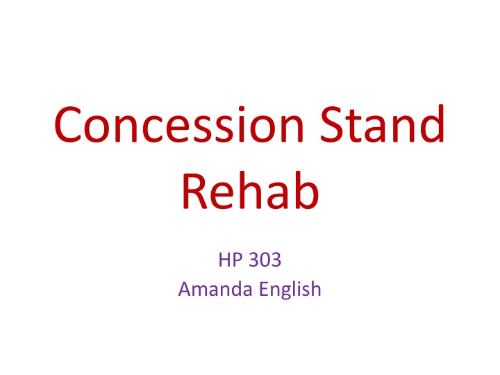 concession stand rehab