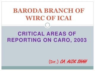 BARODA BRANCH OF WIRC OF ICAI