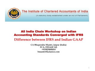 All India Chain Workshop on Indian Accounting Standards Converged with IFRS
