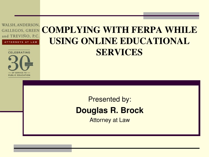complying with ferpa while using online educational services