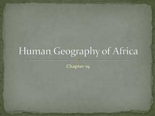 Human Geography of Africa