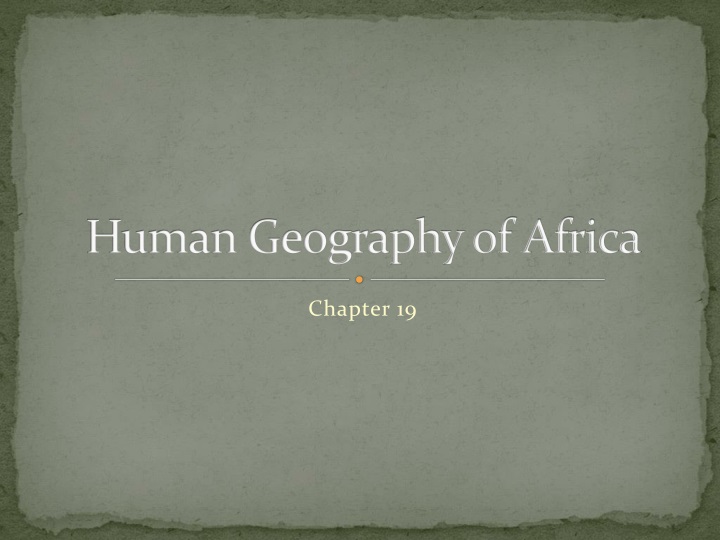 human geography of africa