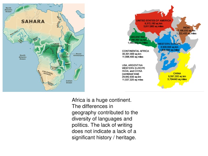 africa is a huge continent the differences
