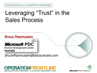 Leveraging “Trust” in the Sales Process