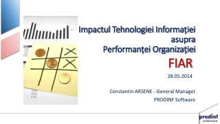 Impactul Tehnologiei Informa ?iei asupra Performan?ei Organiza?iei