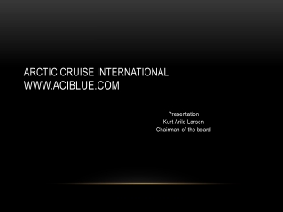 Arctic Cruise International aciblue