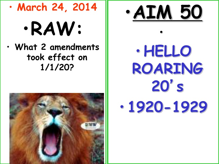 march 24 2014 raw what 2 amendments took effect