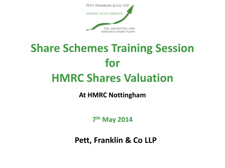 share schemes training session for hmrc shares valuation
