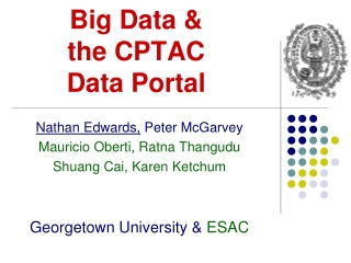 Big Data &amp; the CPTAC Data Portal