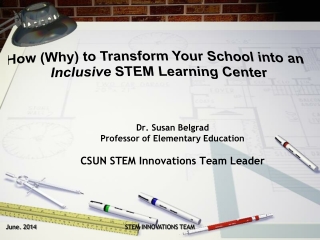 Dr. Susan Belgrad Professor of Elementary Education CSUN STEM Innovations Team Leader