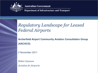 Regulatory Landscape for Leased Federal Airports