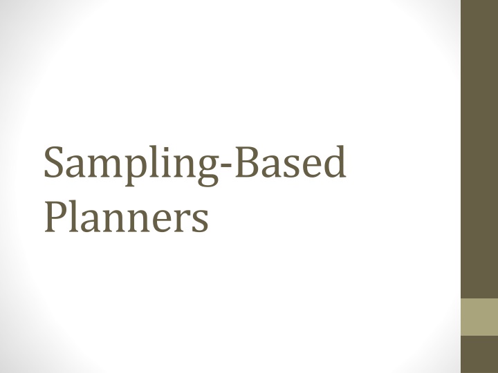 sampling based planners